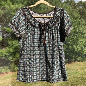🎉HP🎉Charter Club Boho Style Blouse